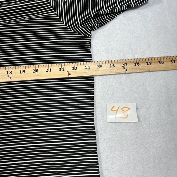 Adidas Men's XL Lightweight Short Sleeve Polo Black & White Striped Shirt - Picture 8 of 12